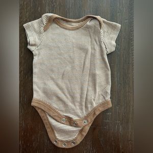 Faded glory newborn tan stripe onesie